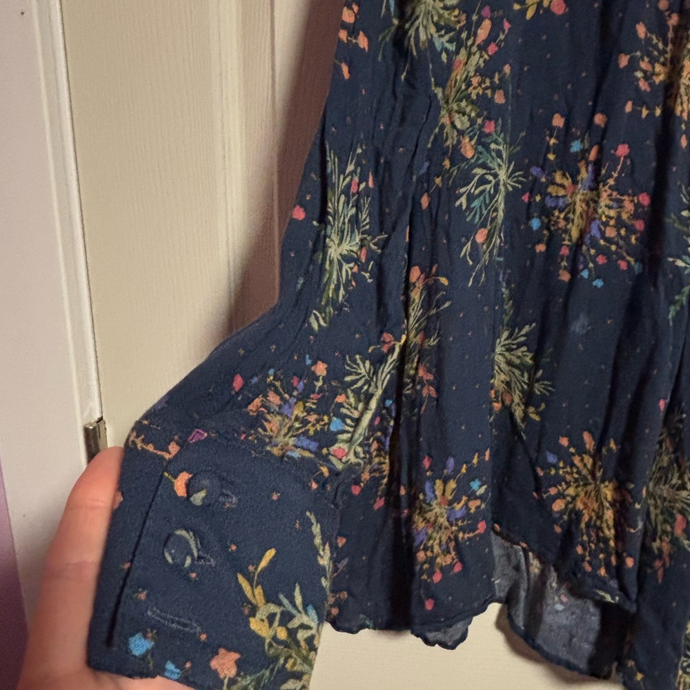 Free People Blue Floral Tunic - Picture 6 of 11